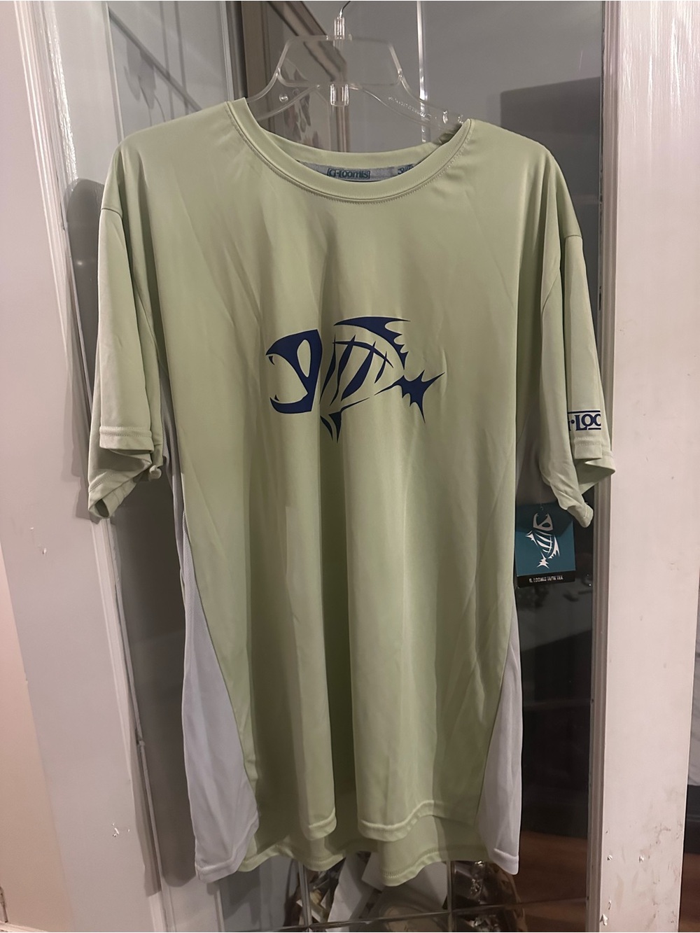 NWT G LOOMIS Men’s Light Green Short Sleeve Performance Shirt